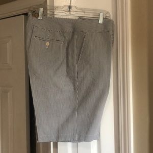 Talbots shorts. Pinstripe blue/white.